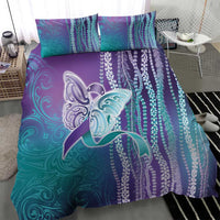 Suicide Prevention Awareness Bedding Set Maile Pikake Lokelani Crown Flower Lei Inspired