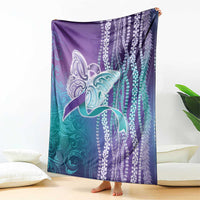 Suicide Prevention Awareness Blanket Maile Pikake Lokelani Crown Flower Lei Inspired