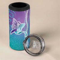 Suicide Prevention Awareness 4 in 1 Can Cooler Tumbler Maile Pikake Lokelani Crown Flower Lei Inspired LT9 - Polynesian Pride