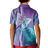 Suicide Prevention Awareness Kid Polo Shirt Maile Pikake Lokelani Crown Flower Lei Inspired