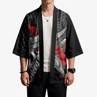 Hawaiian Honu Personalized Kimono Black Tribal Hook Pattern