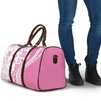 Pink Hawaiian Quilt Pattern Travel Bag Mixed Polynesian Tribal Arty - Polynesian Pride