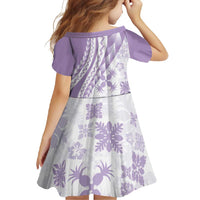 Purple Hawaiian Quilt Pattern Family Matching Off Shoulder Maxi Dress and Hawaiian Shirt Mixed Polynesian Tribal Arty LT9 - Polynesian Pride