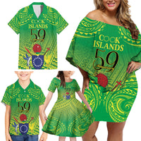 Cook Islands Constitution Day Family Matching Off Shoulder Short Dress and Hawaiian Shirt Kuki Airani Since 1965 LT9 - Polynesian Pride