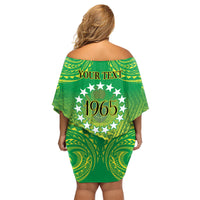 Cook Islands Constitution Day Family Matching Off Shoulder Short Dress and Hawaiian Shirt Kuki Airani Since 1965 LT9 - Polynesian Pride
