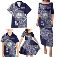 Personalised Tonga Sia'atoutai Theological College Family Matching Puletasi and Hawaiian Shirt Since 1948 Special Kupesi Pattern LT9 - Polynesian Pride
