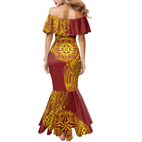 Personalised Tonga Niuatoputapu High School Family Matching Mermaid Dress and Hawaiian Shirt Special Kupesi Pattern LT9 - Polynesian Pride