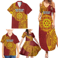 Personalised Tonga Niuatoputapu High School Family Matching Summer Maxi Dress and Hawaiian Shirt Special Kupesi Pattern LT9 - Polynesian Pride