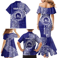 Personalised Tonga Queen Salote College Family Matching Mermaid Dress and Hawaiian Shirt Kolisi Fefine 1926 Special Kupesi Pattern LT9 - Polynesian Pride