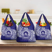 Personalised Tonga Queen Salote College Grocery Bag Kolisi Fefine 1926 Special Kupesi Pattern