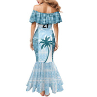 Custom Fiji Rugby Family Matching Mermaid Dress and Hawaiian Shirt History Champions World Cup 7s - Bllue LT9 - Polynesian Pride