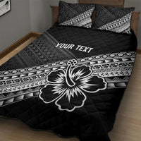 Custom Rugby Fiji Quilt Bed Set Black Traditional Masi Inspired