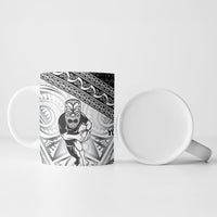 Custom Rugby New Zealand Black Fern Ceramic Mug Niho Taniwha Inspired