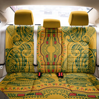 Africa Dashiki Back Car Seat Cover African Tribal Art Mixed Polynesian Tattoo Gold Color Unique LT9 - Polynesian Pride