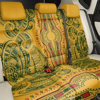 Africa Dashiki Back Car Seat Cover African Tribal Art Mixed Polynesian Tattoo Gold Color Unique LT9 - Polynesian Pride