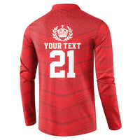 Custom Mate Ma'a Tonga Heritage Button Sweatshirt Pacific Tribal Rugby Red Edition - Polynesian Pride