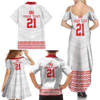 Custom Mate Ma'a Tonga Heritage Family Matching Summer Maxi Dress and Hawaiian Shirt Pacific Tribal Rugby White Edition LT9 - Polynesian Pride