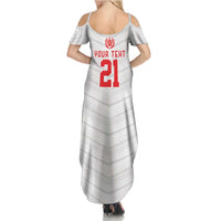 Custom Pacific Rugby Spirit Family Matching Summer Maxi Dress and Hawaiian Shirt Tonga Ngatu Pride White Edition LT9 - Polynesian Pride