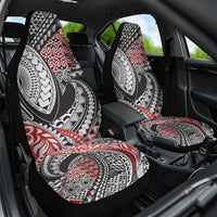 Aotearoa Maori Rugby Tribal Tattoo Car Seat Cover Kowhaiwhai Taniko Patchwork Motifs LT9 One Size Red - Polynesian Pride
