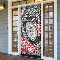 Aotearoa Maori Rugby Tribal Tattoo Door Cover Kowhaiwhai Taniko Patchwork Motifs LT9 - Polynesian Pride