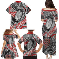 Aotearoa Maori Rugby Tribal Tattoo Family Matching Puletasi and Hawaiian Shirt Kowhaiwhai Taniko Patchwork Motifs LT9 - Polynesian Pride