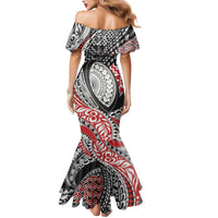 Aotearoa Maori Rugby Tribal Tattoo Mermaid Dress Kowhaiwhai Taniko Patchwork Motifs LT9 - Polynesian Pride