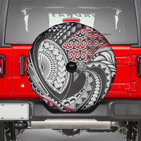 Aotearoa Maori Rugby Tribal Tattoo Spare Tire Cover Kowhaiwhai Taniko Patchwork Motifs LT9 - Polynesian Pride