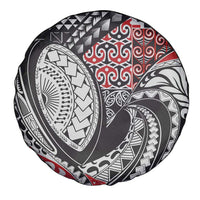 Aotearoa Maori Rugby Tribal Tattoo Spare Tire Cover Kowhaiwhai Taniko Patchwork Motifs LT9 - Polynesian Pride