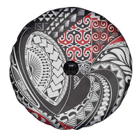 Aotearoa Maori Rugby Tribal Tattoo Spare Tire Cover Kowhaiwhai Taniko Patchwork Motifs LT9 - Polynesian Pride