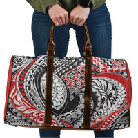 Aotearoa Maori Rugby Tribal Tattoo Travel Bag Kowhaiwhai Taniko Patchwork Motifs LT9 Red - Polynesian Pride