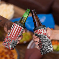 Aotearoa Maori Tribal Tattoo 4 in 1 Can Cooler Tumbler Kowhaiwhai Taniko Patchwork Motifs LT9 - Polynesian Pride