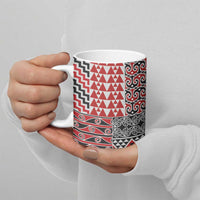 Aotearoa Maori Tribal Tattoo Ceramic Mug Kowhaiwhai Taniko Patchwork Motifs - Polynesian Pride