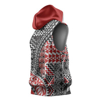 Aotearoa Maori Tribal Tattoo Sleeveless Hoodie Kowhaiwhai Taniko Patchwork Motifs LT9 - Polynesian Pride
