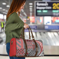 Aotearoa Maori Tribal Tattoo Travel Bag Kowhaiwhai Taniko Patchwork Motifs - Polynesian Pride