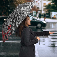 Aotearoa Maori Tribal Tattoo Umbrella Kowhaiwhai Taniko Patchwork Motifs - Polynesian Pride