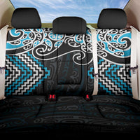 Blue Aotearoa Tukutuku Manawa Tapu Back Car Seat Cover Ta Moko Toi Maori LT9 One Size Blue - Polynesian Pride