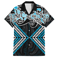 Blue Aotearoa Tukutuku Manawa Tapu Hawaiian Shirt Ta Moko Toi Maori LT9 Blue - Polynesian Pride