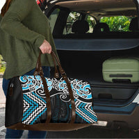 Blue Aotearoa Tukutuku Manawa Tapu Travel Bag Ta Moko Toi Maori LT9 - Polynesian Pride