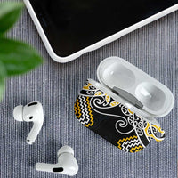 Gold Aotearoa Tukutuku Manawa Tapu AirPods Case Ta Moko Toi Maori LT9 - Polynesian Pride