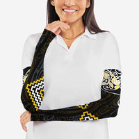 Gold Aotearoa Tukutuku Manawa Tapu Arm Sleeves Ta Moko Toi Maori LT9 - Polynesian Pride