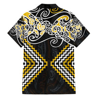 Gold Aotearoa Tukutuku Manawa Tapu Hawaiian Shirt Ta Moko Toi Maori LT9 - Polynesian Pride