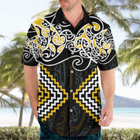 Gold Aotearoa Tukutuku Manawa Tapu Hawaiian Shirt Ta Moko Toi Maori LT9 - Polynesian Pride