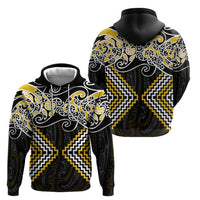 Gold Aotearoa Tukutuku Manawa Tapu Hoodie Ta Moko Toi Maori LT9 - Polynesian Pride