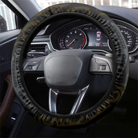 Gold Aotearoa Tukutuku Manawa Tapu Steering Wheel Cover Ta Moko Toi Maori LT9 - Polynesian Pride