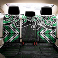Green Aotearoa Tukutuku Manawa Tapu Back Car Seat Cover Ta Moko Toi Maori LT9 - Polynesian Pride