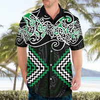 Green Aotearoa Tukutuku Manawa Tapu Hawaiian Shirt Ta Moko Toi Maori LT9 - Polynesian Pride