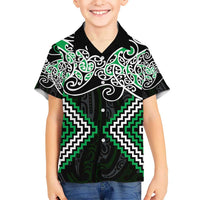 Green Aotearoa Tukutuku Manawa Tapu Hawaiian Shirt Ta Moko Toi Maori LT9 - Polynesian Pride