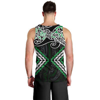 Green Aotearoa Tukutuku Manawa Tapu Men Tank Top Ta Moko Toi Maori LT9 - Polynesian Pride
