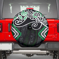 Green Aotearoa Tukutuku Manawa Tapu Spare Tire Cover Ta Moko Toi Maori LT9 - Polynesian Pride