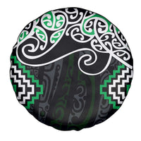 Green Aotearoa Tukutuku Manawa Tapu Spare Tire Cover Ta Moko Toi Maori LT9 - Polynesian Pride